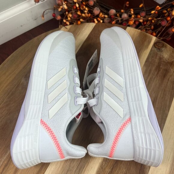 Adidas Women's Racer Sport Running Shoe Sz 5.5US White/Purple Tint/Red GW4842 - Picture 8 of 13